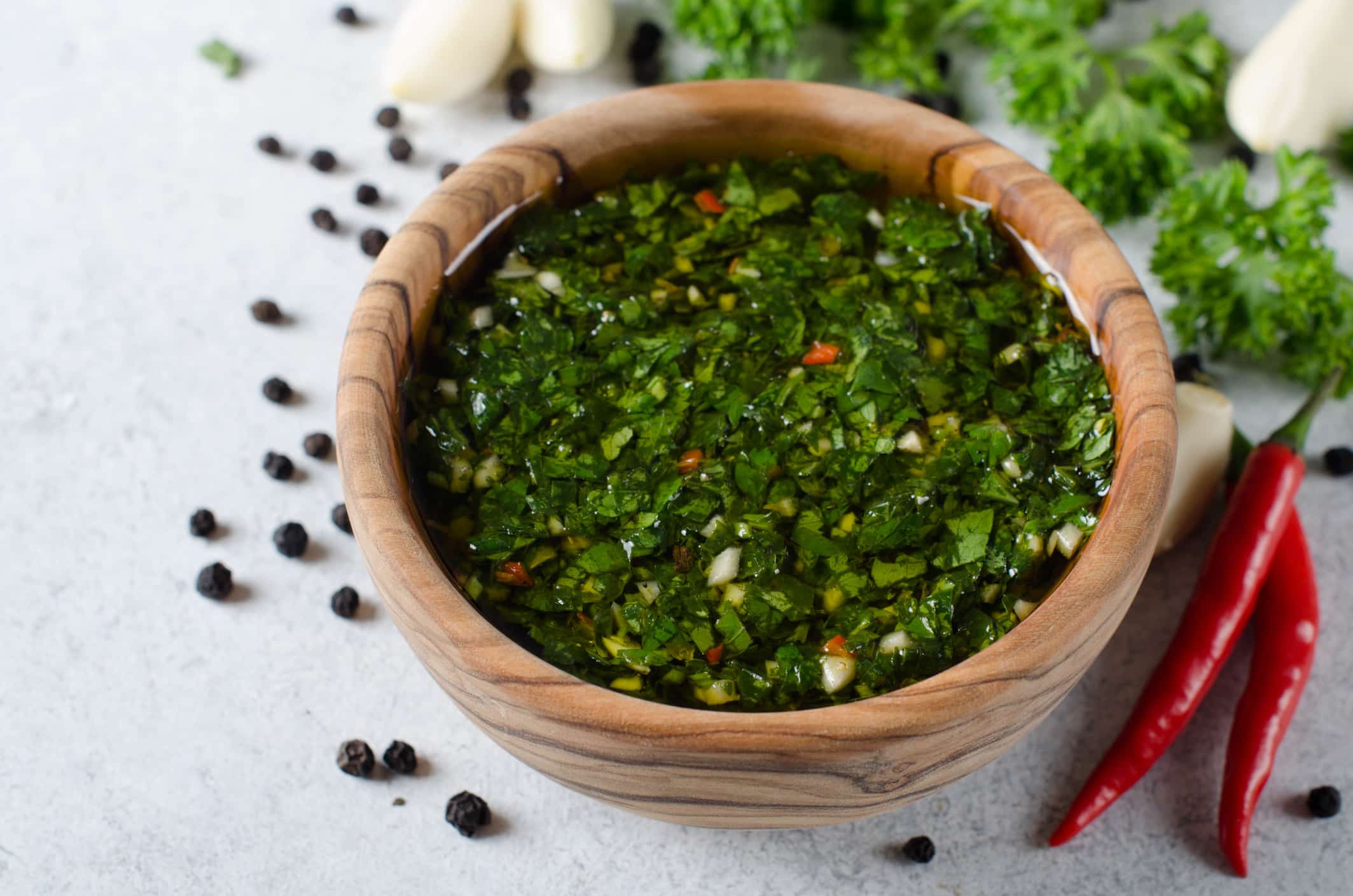 Chimichurri sauce is great in Canada.