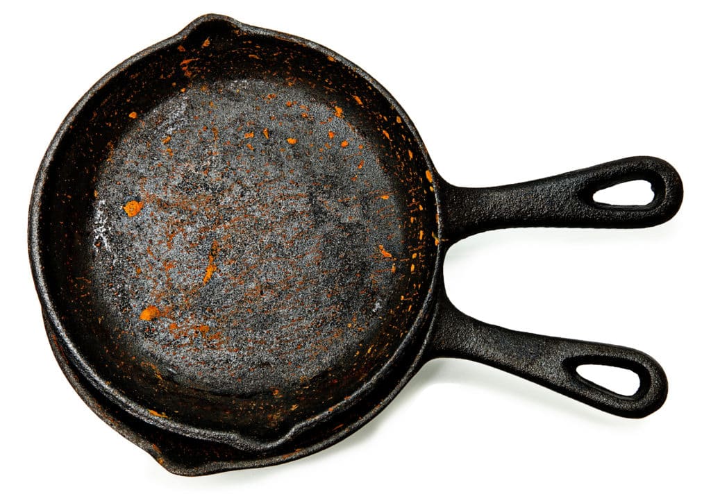 Cast iron cleaning made easy with simple solution.