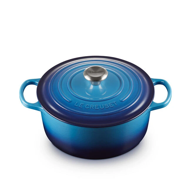 Le Creuset - 5.3 L (5.5 QT) Blueberry Enamel Cast Iron Round Dutch Oven