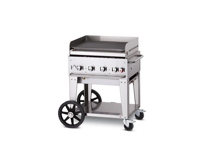 Crown Verity - 30" Natural Gas Mobile Griddle W/ Splash Guard - MG30NG