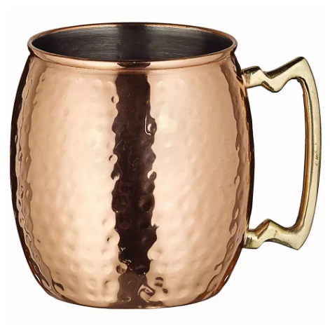 Winco - Hammered Copper Moscow Mule Mug w/ Brass Handle - CMM20H