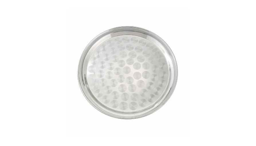 Winco - 16" S/S Swirl Serving Platter - STRS-16