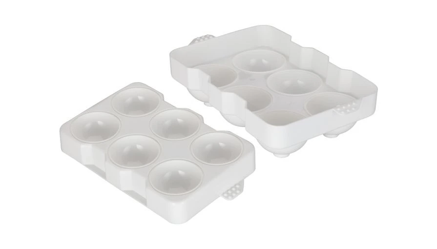 Winco - White Ice Cube Mold, 6 Spheres - ICCP-6W