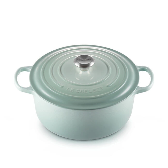 Le Creuset - 6.7 L (7 Qt) Sage Enamel Cast Iron Round Dutch Oven