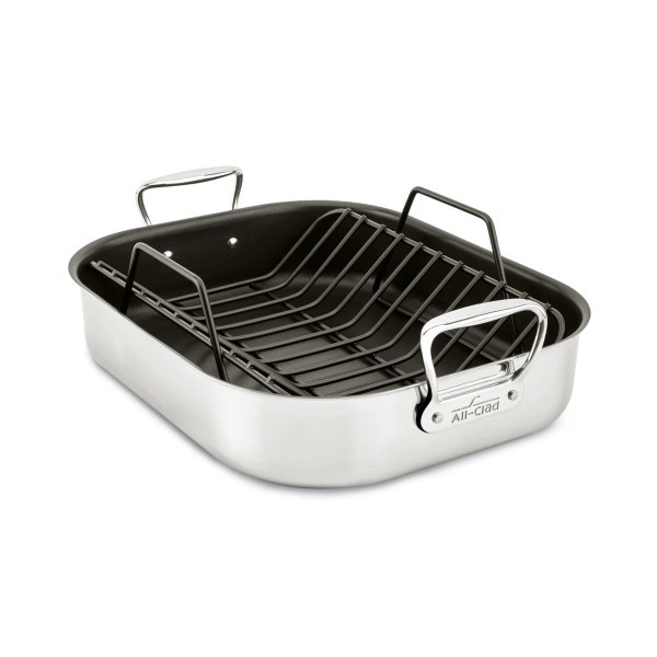 All Clad - 16" x 13" Large Non-Stick Roaster With Rack