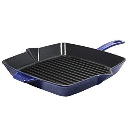 Staub - Blue 12" Square American Grill Pan - 40501-121