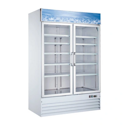 Omcan - 53" 2 Door Swinging Glass Freezer - 50075