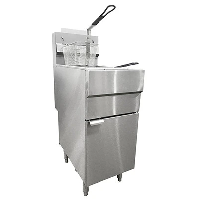 Omcan - Natural Gas Floor Fryer With 90,000 Btu - 44225