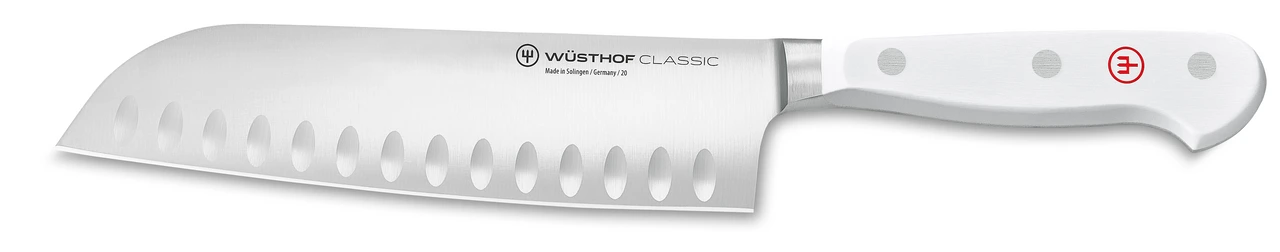 Wusthof - 7" Classic White Hollow Ground Santoku Knife