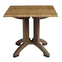 Grosfillex - Atlanta 32" x 32" Wicker Square Outdoor Table