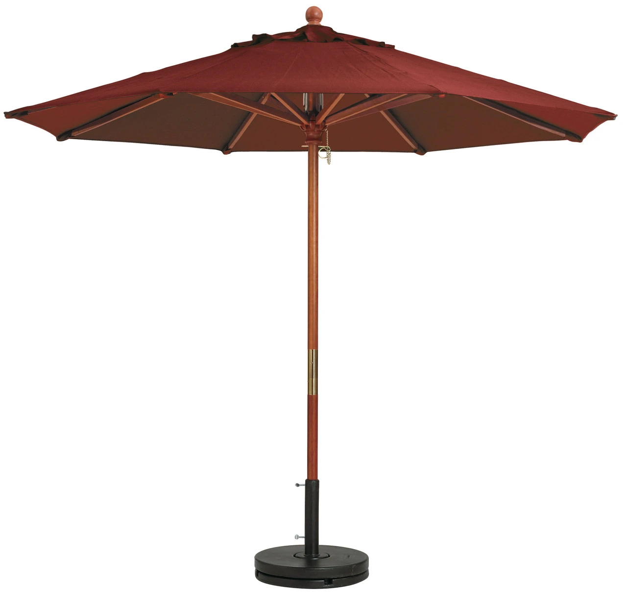 Grosfillex - Market Burgundy 9 Ft Round Umbrella