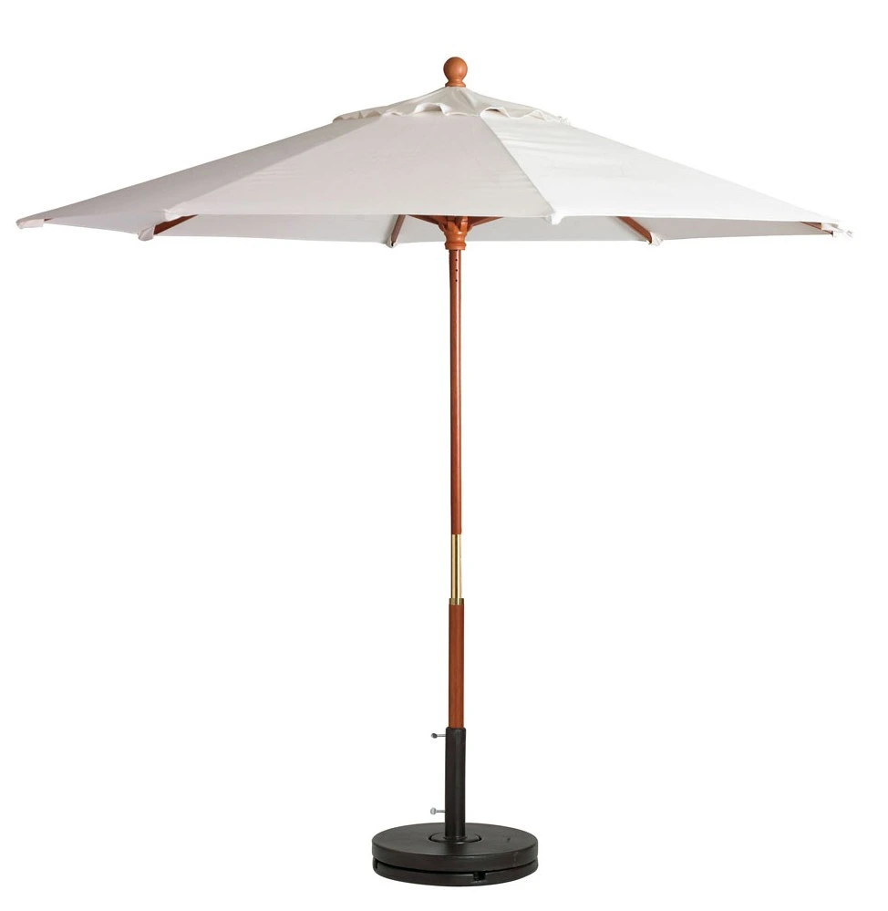 Grosfillex - Market White 9 Ft Round Umbrella