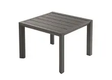 Grosfillex - Sunset 20" x 20" Volcanic Black Outdoor Low Table - US040288