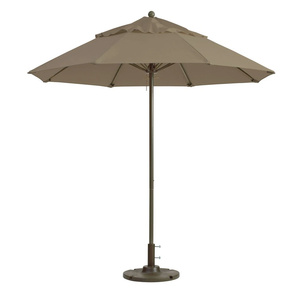 Grosfillex - Windmaster 7.5' Taupe Recacril® Fabric Round Umbrella