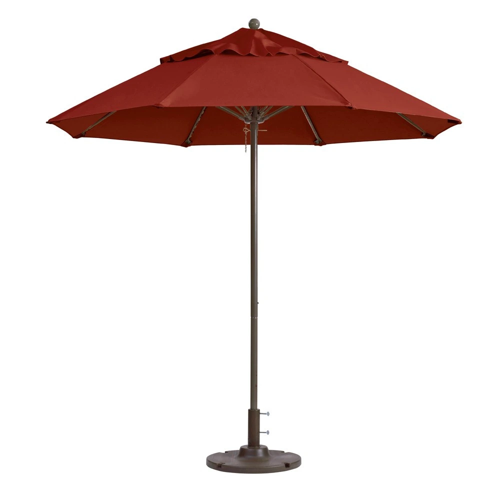 Grosfillex - Windmaster 7.5' Terra Cotta Recacril® Fabric Round Umbrella