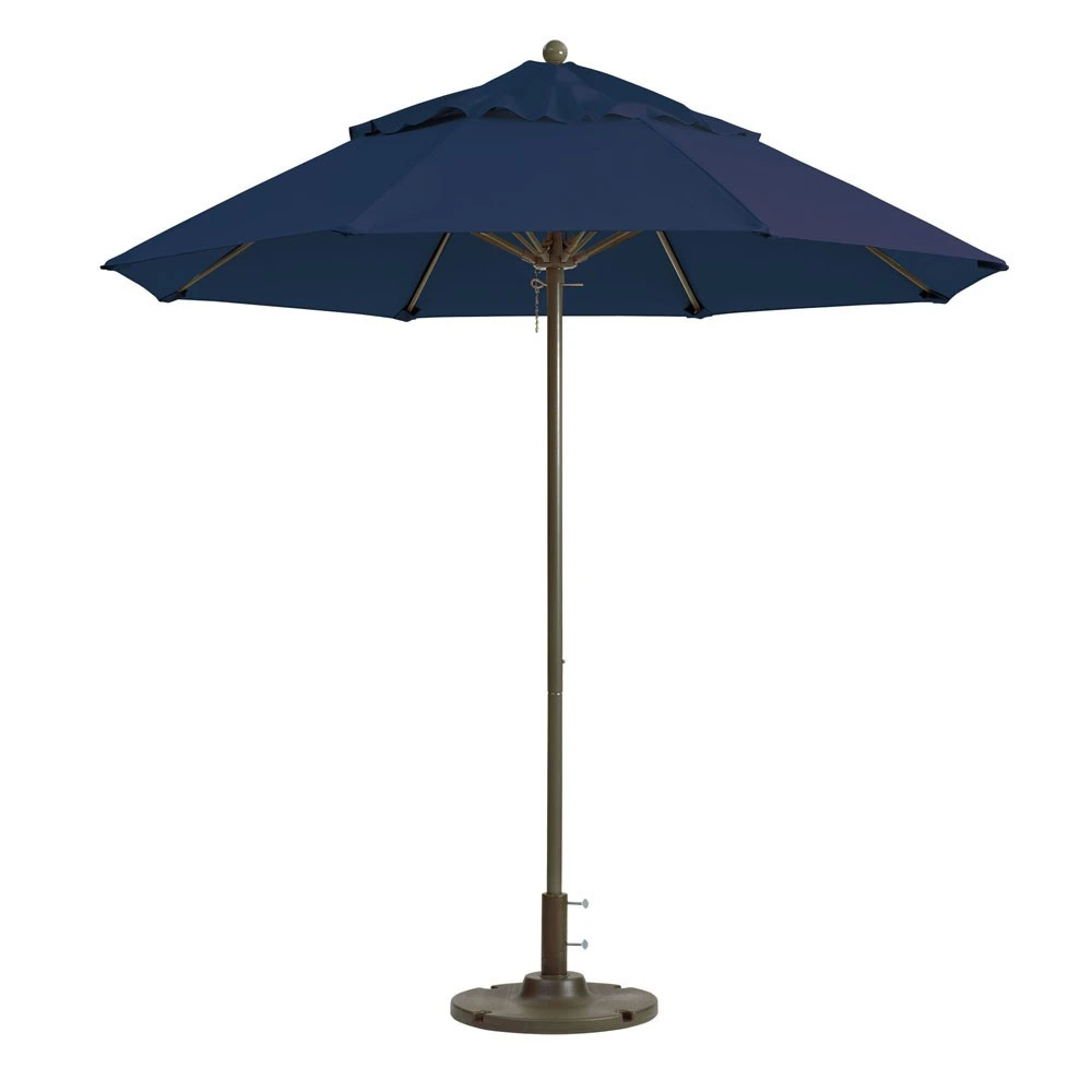 Grosfillex - Windmaster 9' Navy Recacril® Fabric Round Umbrella