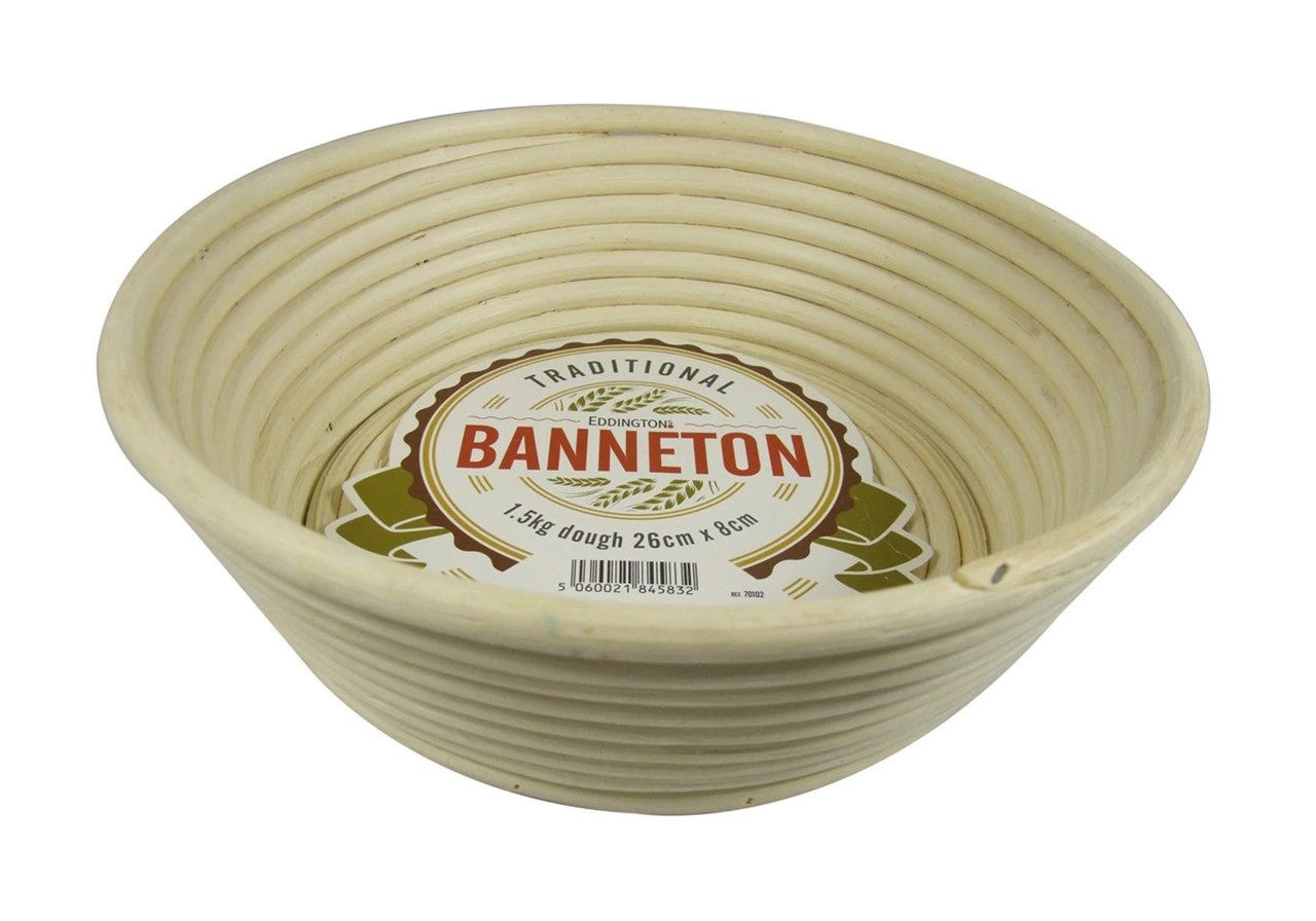 Eddingtons - Banneton 10" Angled Round Basket With Riser