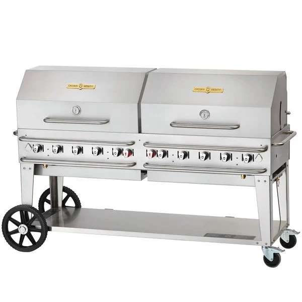 Crown Verity - Pro Series 72" Liquid Propane BBQ With 2 Roll Domes