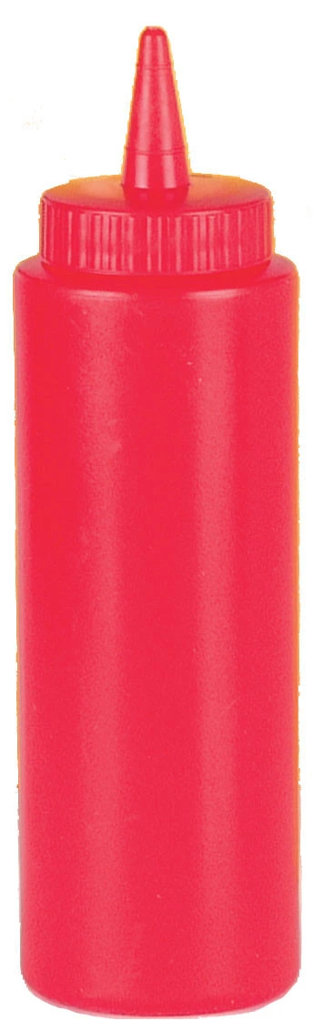 Johnson-Rose - 16 Oz. Wide Mouth Red Plastic Squeeze Bottle - 6908