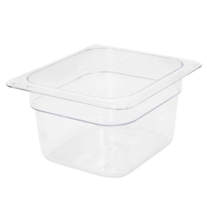 Williams - 1/6 Size Clear Polycarbonate Food Pan - 4" Deep