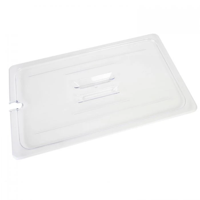 Williams - 1/2 Size Slotted Clear Polycarbonate Food Pan Lid With Handle