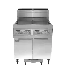 Frymaster - 240 lb. 3 Unit Gas Floor Fryer System with Thermatron Controls and Filtration System - 375,000 BTU