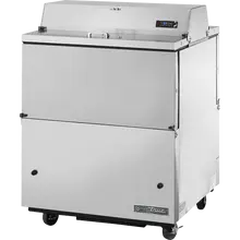 True - 34" Stainless Steel Dual Sided Milk Cooler - TMC-34-S-DS-SS-HC