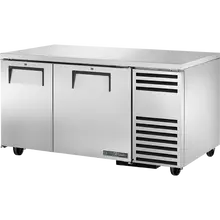 True - 60" Stainless Steel Undercounter Freezer w/ 2 Doors - TUC-60-32F-HC