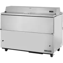 True - 58" Stainless Steel Dual Sided Milk Cooler - TMC-58-S-DS-SS-HC