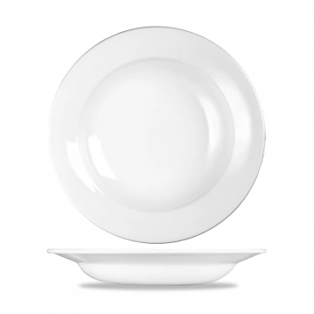 Churchill - Profile 17.5 oz White Round Rimmed Bowl  - 12/Case