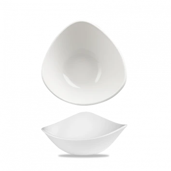 Churchill - Lotus 7.25" White Triangle Bowl - 12/Case