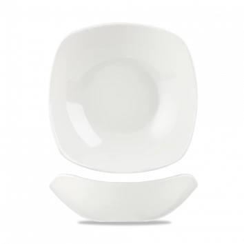 Churchill - X Squared 9.25" White Square Bowl - 12/Case