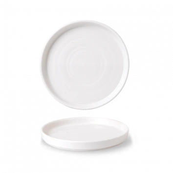 Churchill - Vellum 8.25"  White Round Walled Plate - 6/Case