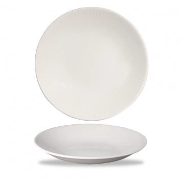 Churchill - Bamboo 12.5" x 6.5" White Round Deep Coupe Plate - 12/Case