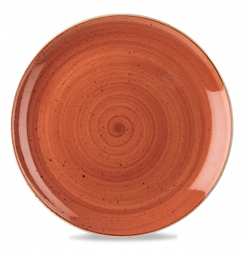 Churchill - Stonecast 12.75" Spiced Orange Round Coupe Plate - 6/Case