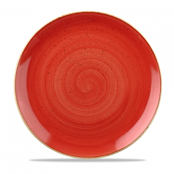 Churchill - Stonecast 11.25" Berry Red Round Coupe Plate - 12/Case