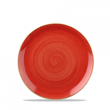 Churchill - Stonecast 6.5" Berry Red Round Coupe Plate - 12/Case