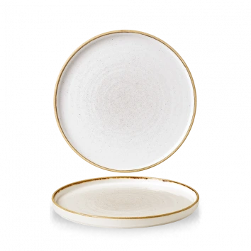 Churchill - Stonecast 8.25" Barley White Round Walled Plate - 6/Case