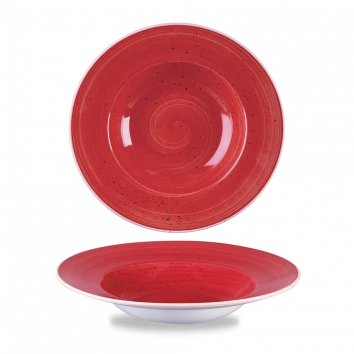 Churchill - Stonecast 10 oz Berry Red Round Wide Rim Bowl - 12/Case