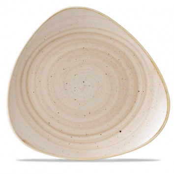 Churchill - Stonecast 12.25" Nutmeg Cream Triangle Plate - 6/Case