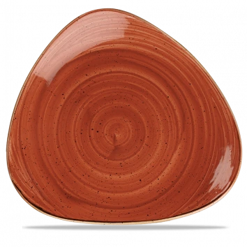 Churchill - Stonecast 12.25" Spiced Orange Triangle Plate - 6/Case