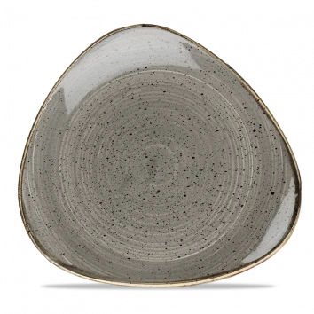 Churchill - Stonecast 10.5" Peppercorn Grey  Triangle Plate - 12/Case