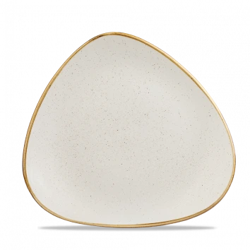 Churchill - Stonecast 9" Barley White Triangle Plate - 12/Case