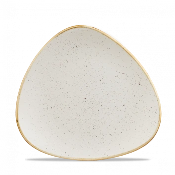 Churchill - Stonecast 7.75" Barley White Triangle Plate - 12/Case