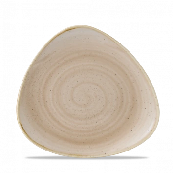 Churchill - Stonecast 7.75" Nutmeg Cream Triangle Plate - 12/Case