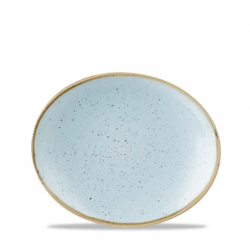 Churchill - Stonecast 7.75" Duck Egg Blue Oval Coupe Plate - 12/Case