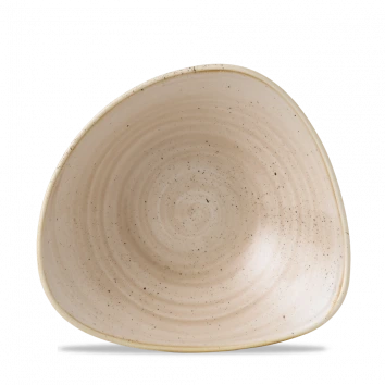 Churchill - Stonecast 21 oz Nutmeg Cream Triangle Bowl - 12/Case