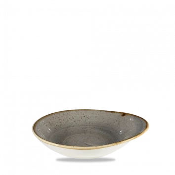 Churchill - Stonecast 7.25" x 6.5" Peppercorn Grey Round Bowl - 12/Case