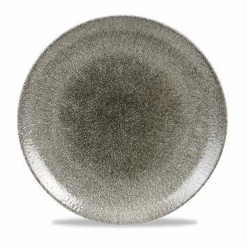 Churchill - Raku Quartz Black Round Coupe Plate - 12/Case