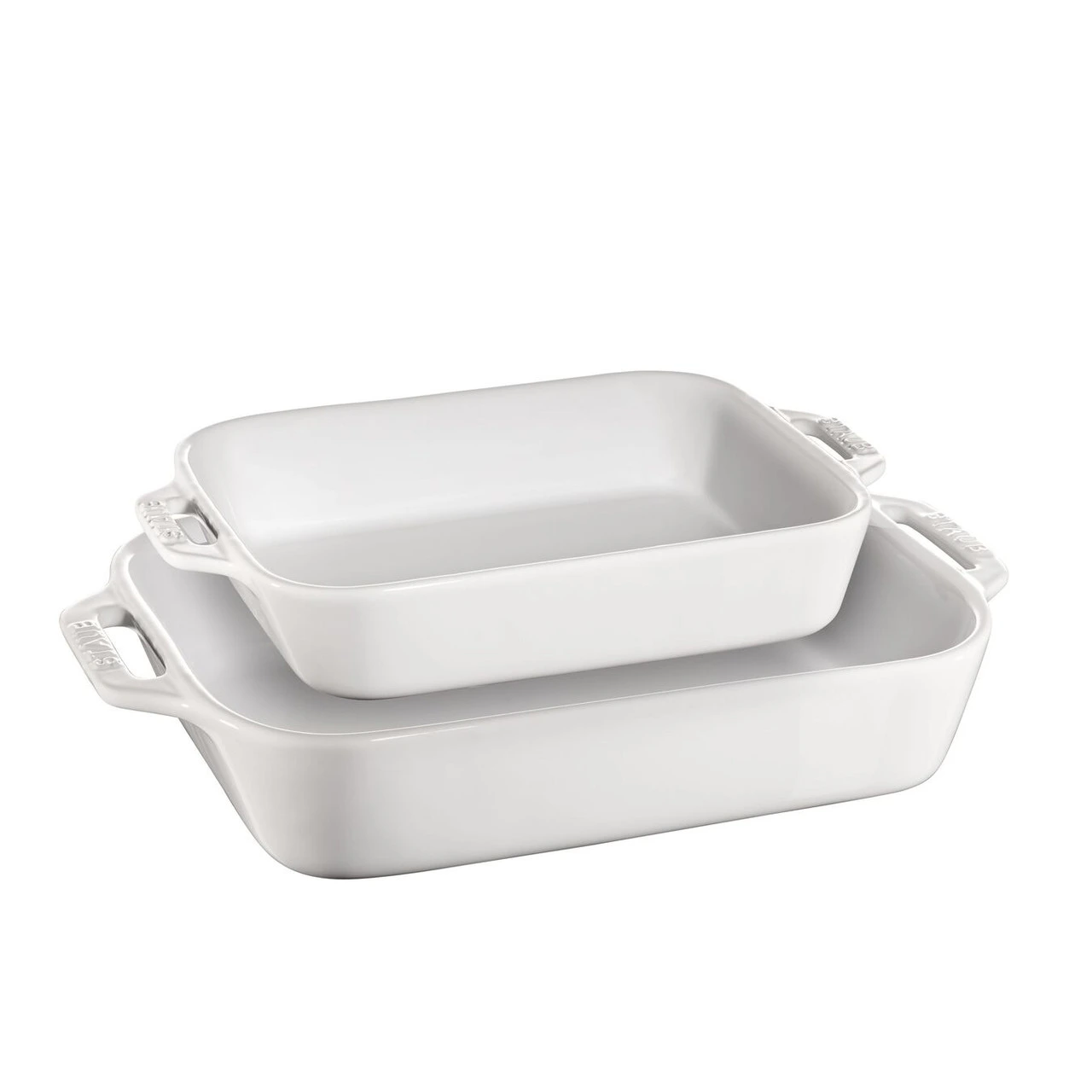 Staub - White 2 Pc Rectangular Baking Dish Set